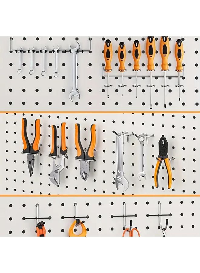 206pcs Metal Hooks and Pegboard Organizer Kit for Garage Workshop Storage and Crafts - Image 2